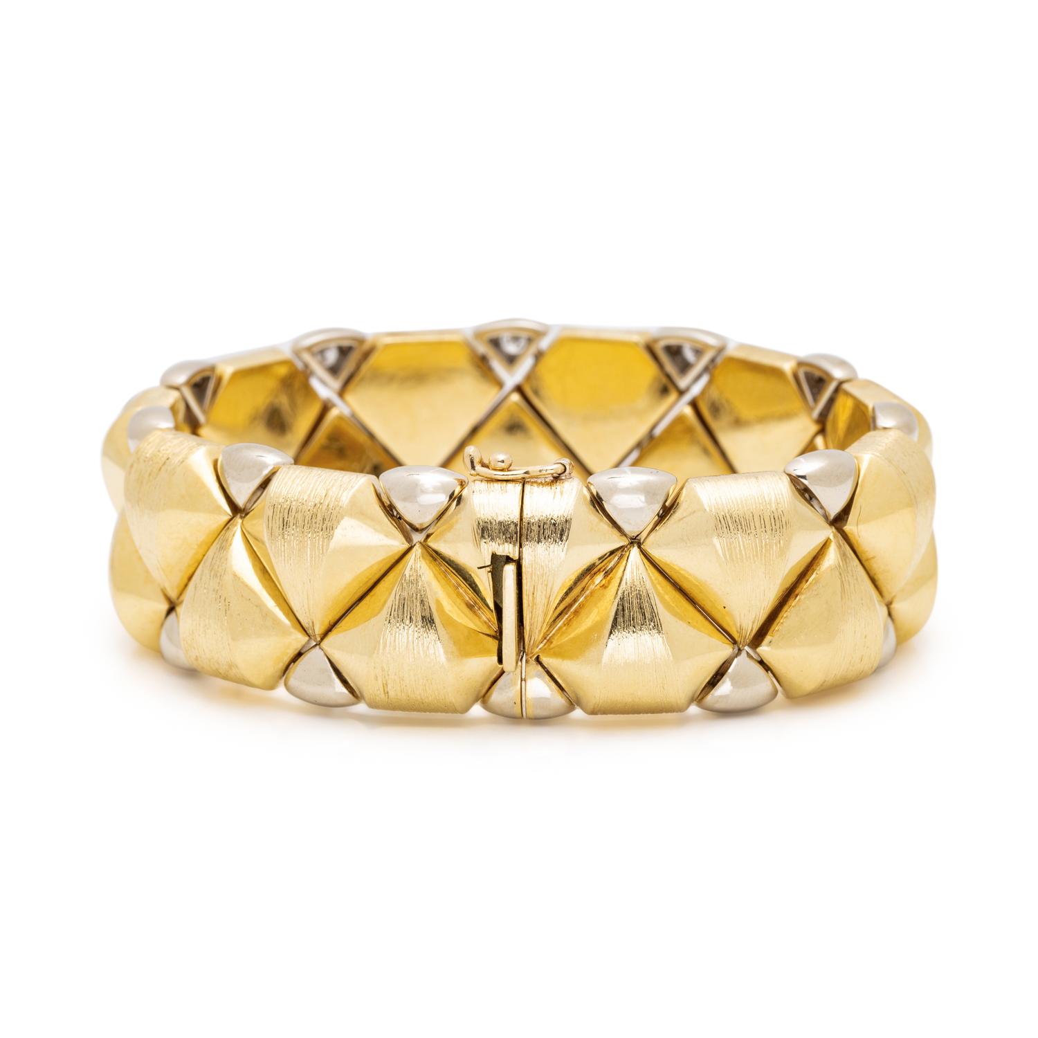 YELLOW GOLD AND DIAMOND BRACELET