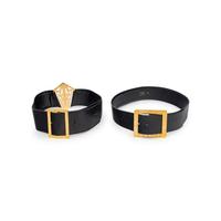 Chanel, Two Black Leather Belts