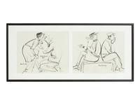 Three works: Golfing Couples
