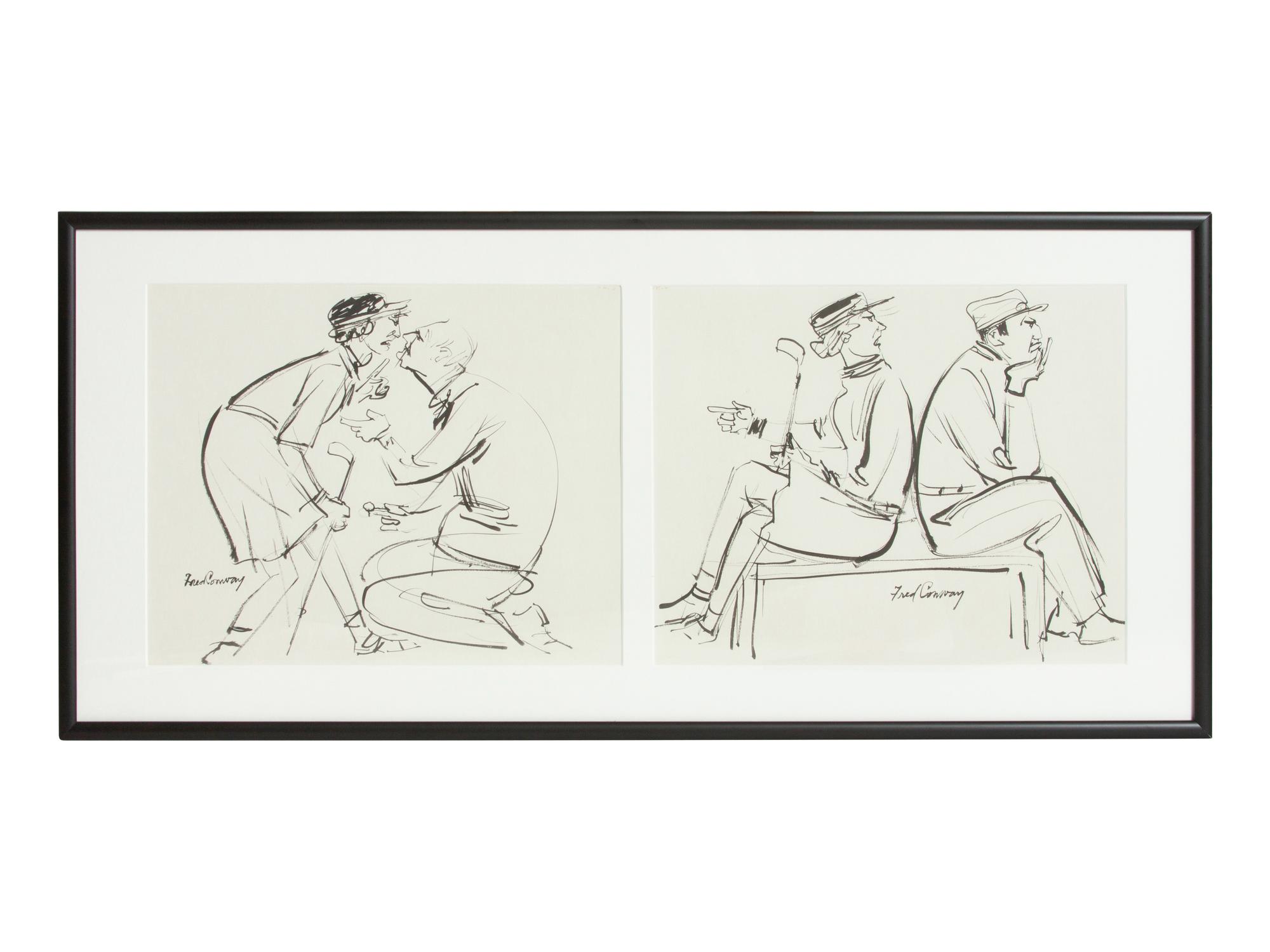 Three works: Golfing Couples