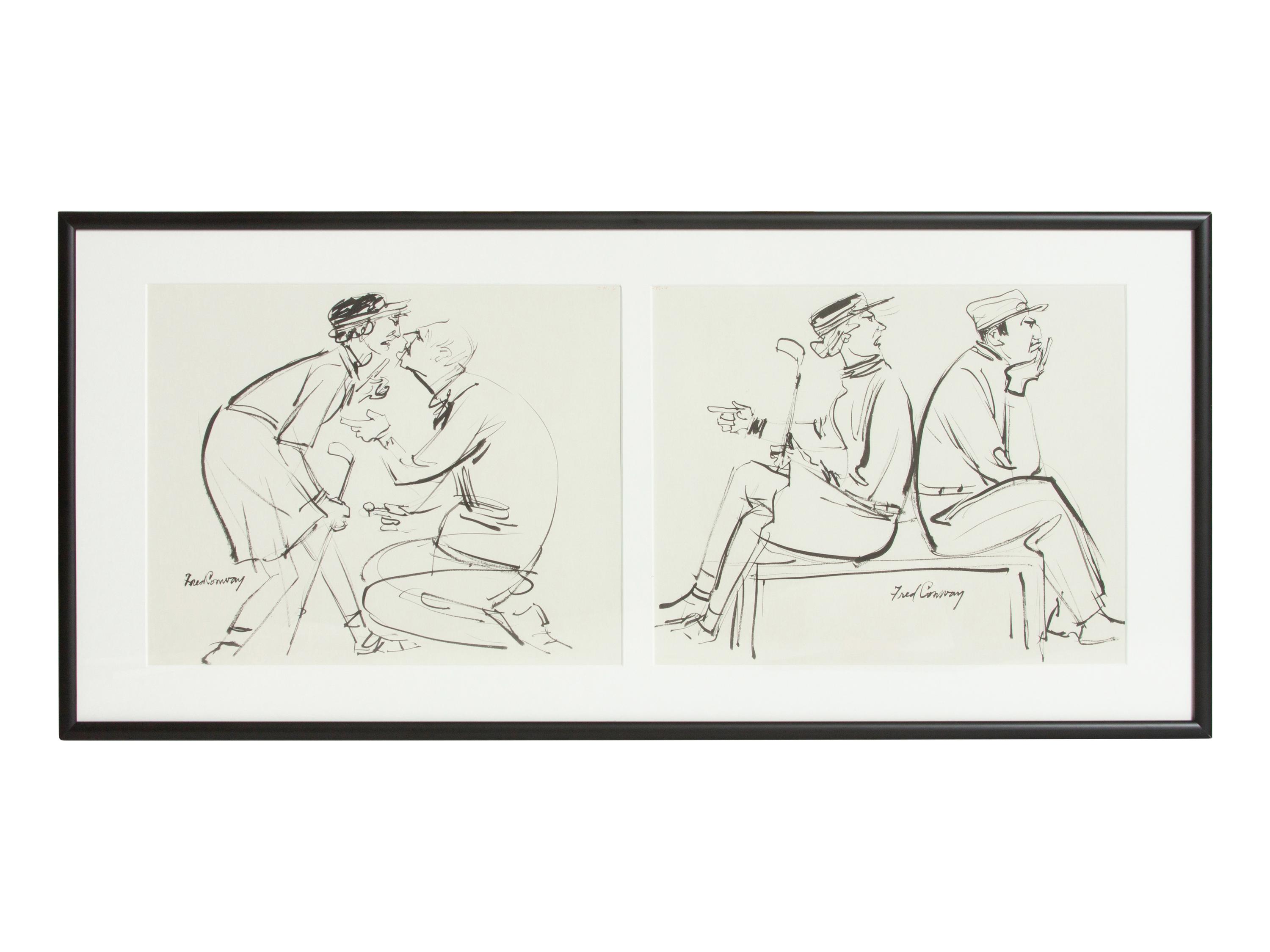 Three works: Golfing Couples