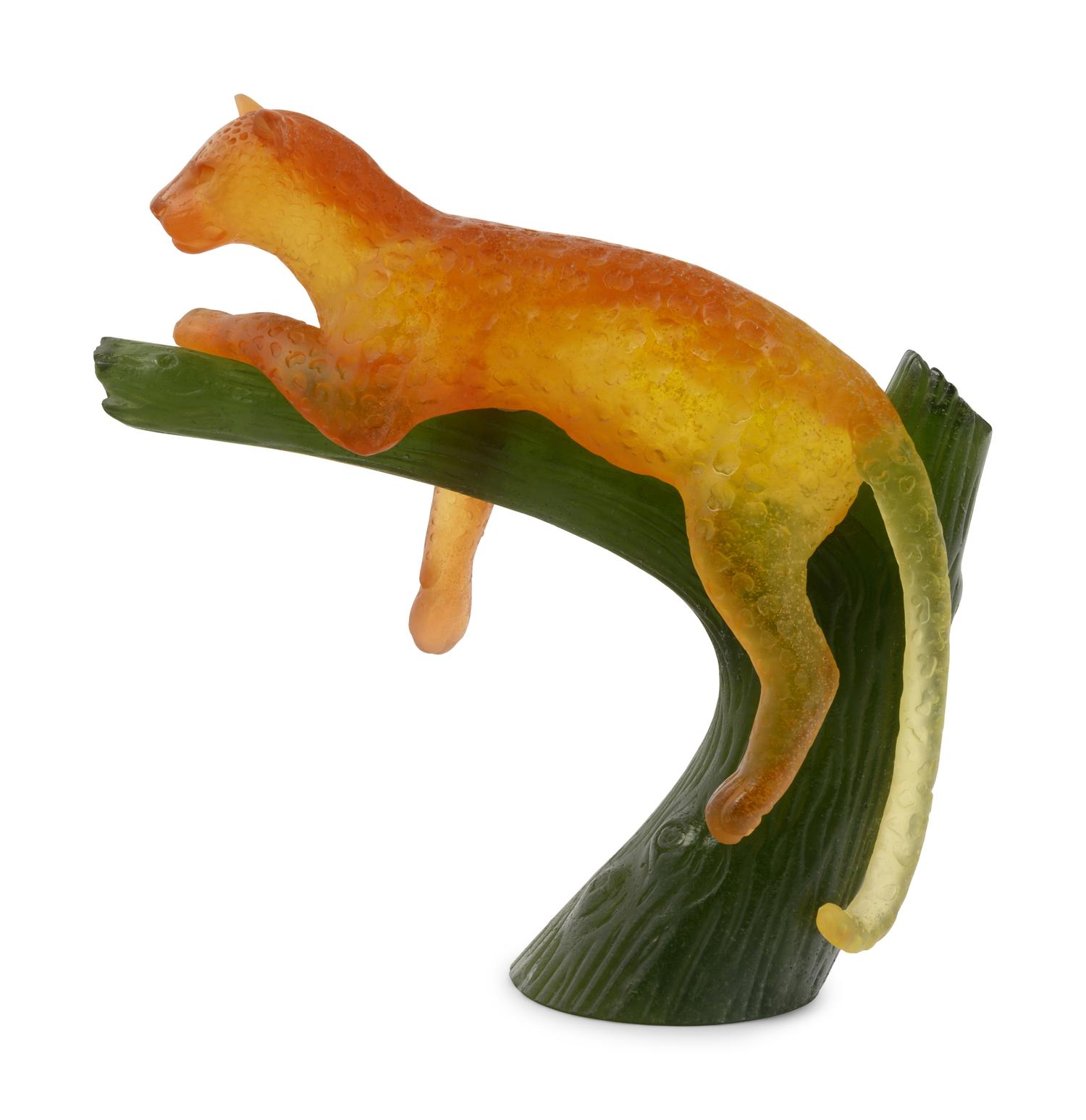 A Daum Pâte-De-Verre Leopard