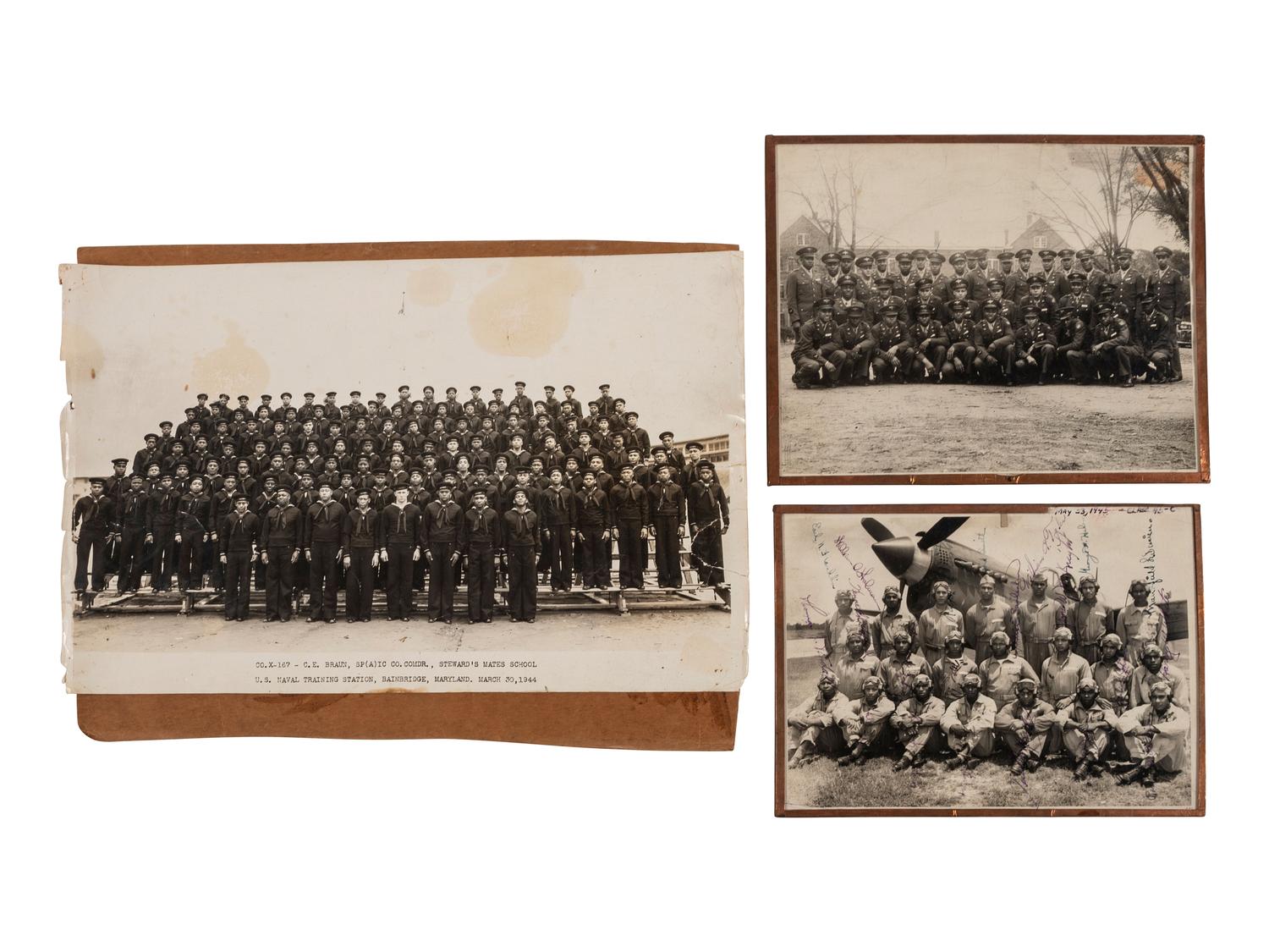 [AFRICAN AMERICANA]. Photographic archive related to Sgt. Robert L. Blackburn, 93rd Signal Company, 93rd Infantry Division, of Cleveland, Ohio.