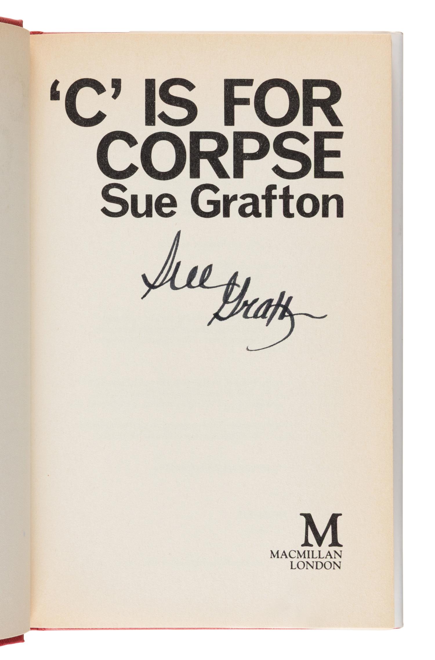 Grafton, Sue (1940-2017). A group of 7 titles from the Kinsey Millhone Alphabet Series, most signed, comprising: