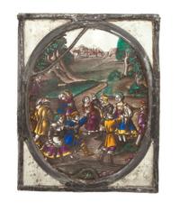 A Collection of Ten Leaded and Stained Glass Windows Largest: 17 x 13 inches.