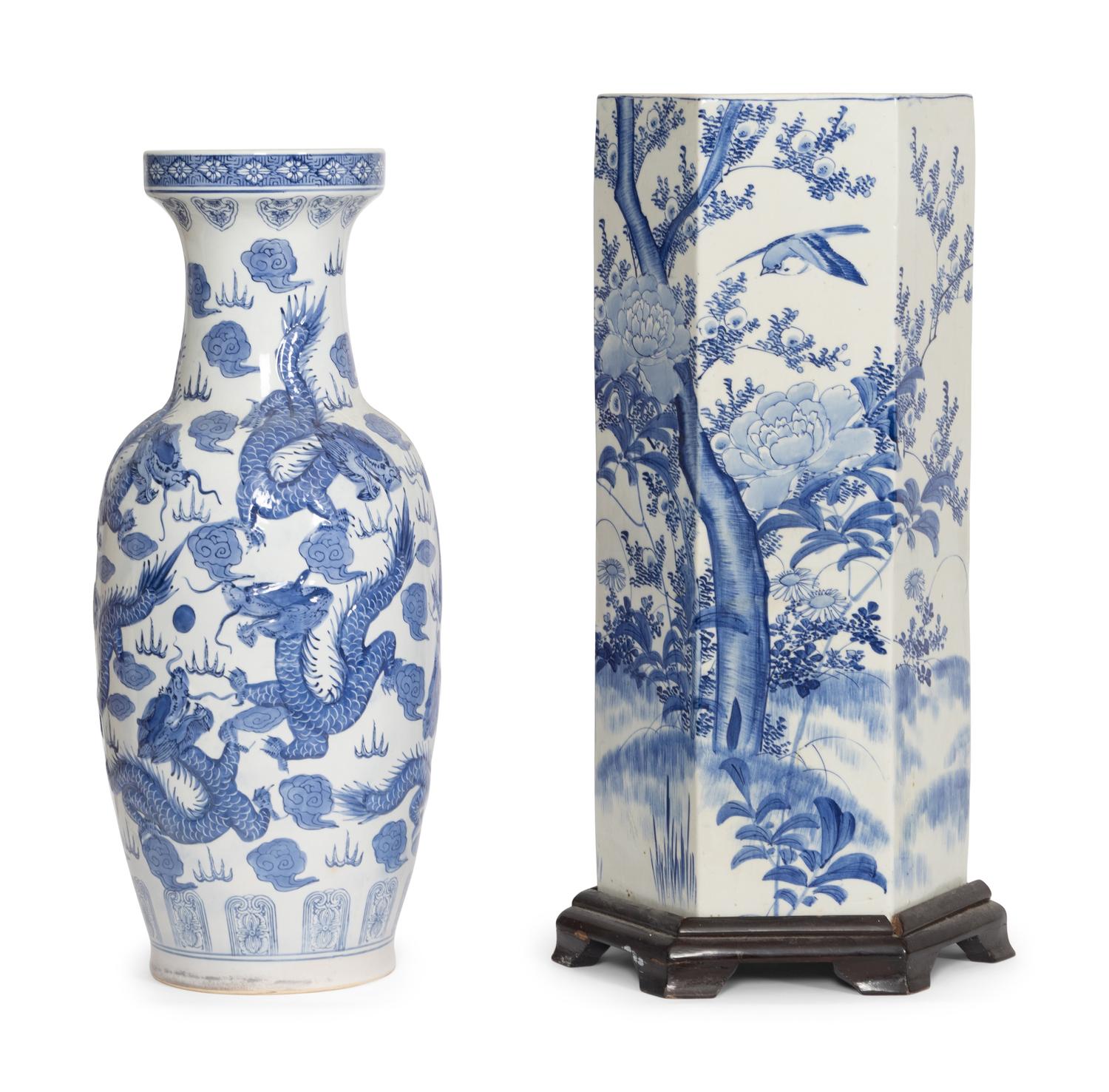 Two Large Chinese Export Porcelain Articles