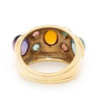 Multigem and Yellow Gold Ring