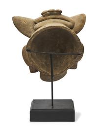 A Maya Polychrome Terracotta Head of a Deity
