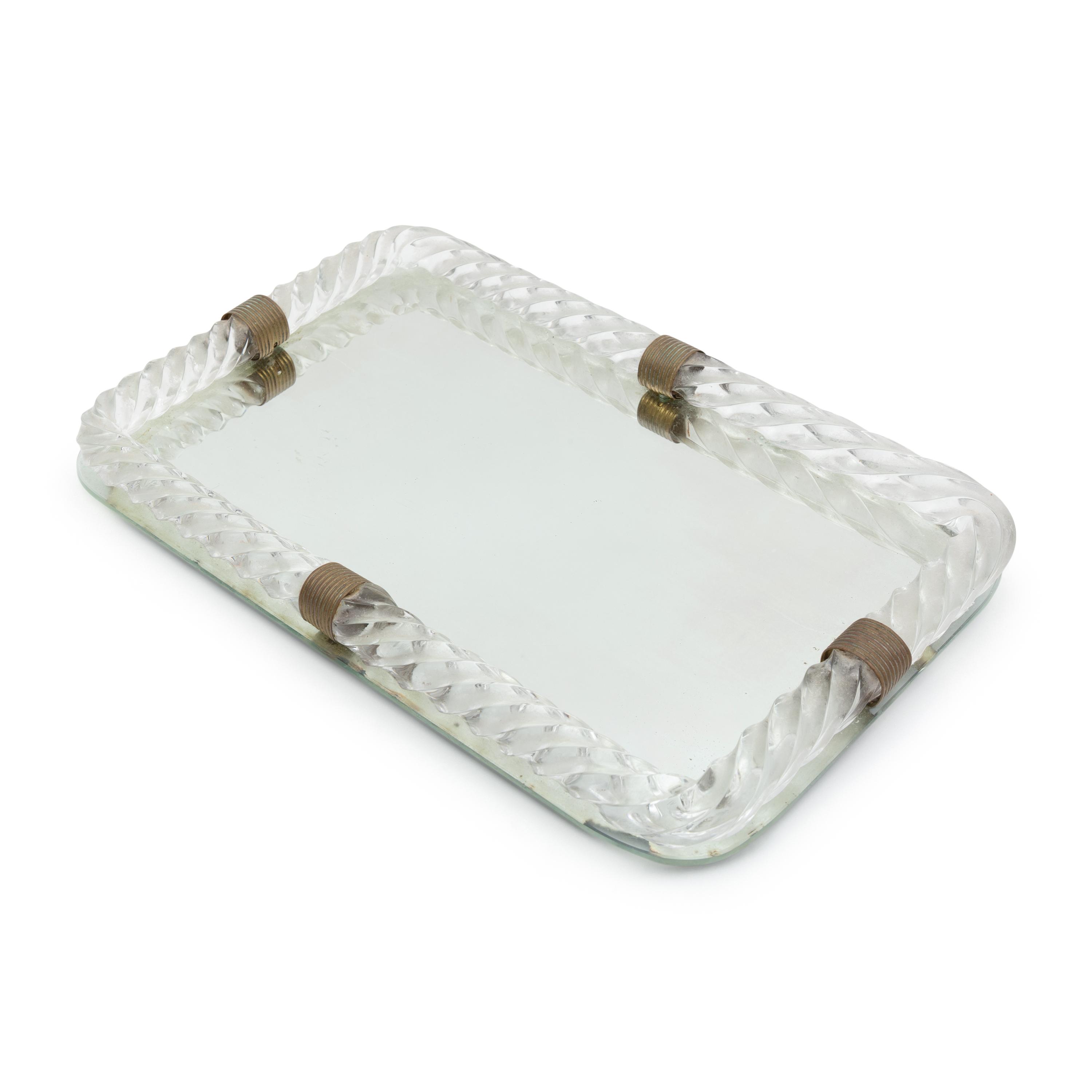 Attributed to Barovier & Toso c. 1940 — Mirrored tray
