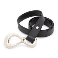 Elsa Peretti, Tiffany & Co,; Infinity Buckle & Black Leather Belt