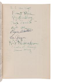 [WORLD SCIENCE FICTION CONVENTION]. Souvenir program booklet for Fourth Annual World Science Fiction Convention signed by numerous science fiction personalities. 1946.