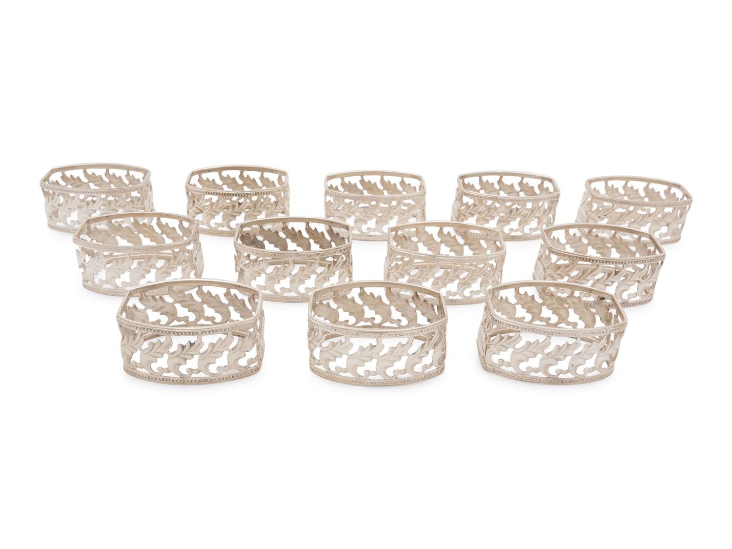 Twelve Buccellati Silver Napkin Rings