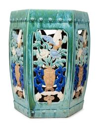 Three Chinese Glazed Porcelain Garden Seats