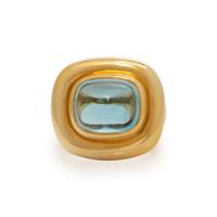 TIFFANY & CO., PALOMA PICASSO, AQUAMARINE AND YELLOW GOLD RING