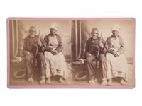 [AFRICAN AMERICANA]. HAVENS, O. P., photographer. Jack and Abby Landlord, aged 100 and 110 years . Savannah, GA: n.d.