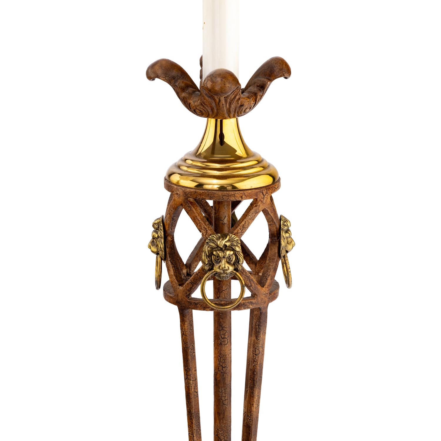 A Pair of Neoclassical Style Gilt Metal Mounted Table Lamps