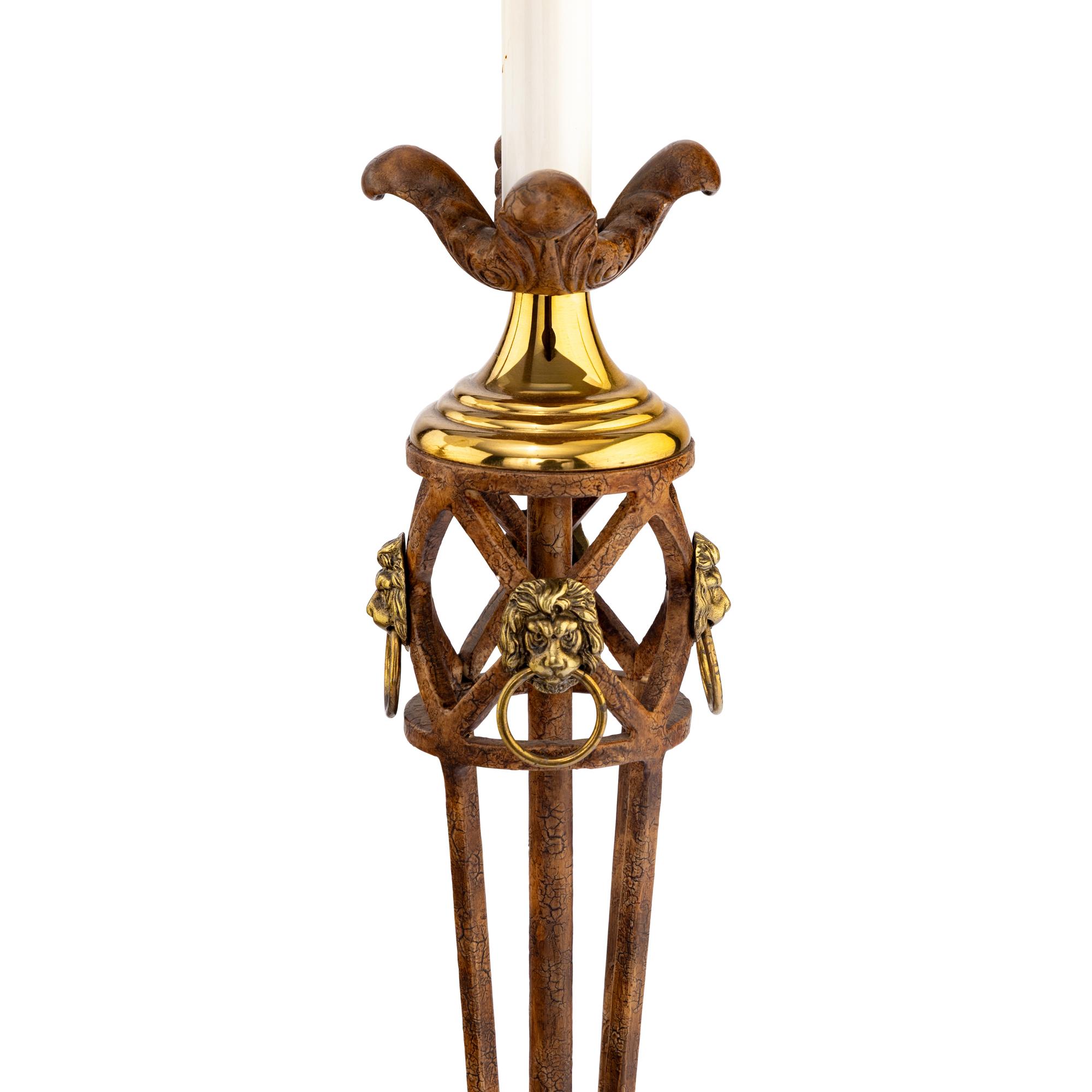 A Pair of Neoclassical Style Gilt Metal Mounted Table Lamps