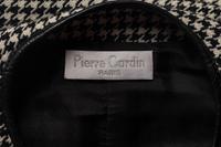 Pierre Cardin Haute Couture Houndstooth Coat with Leather Trim