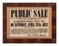 A Printed Auction Broadside Promoting a Farm Auction