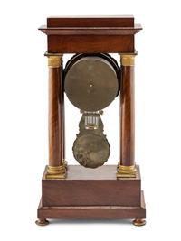 A Charles X Gilt Bronze Mounted Mahogany Mantel Clock