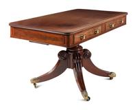 A William IV "Plum Pudding" Mahogany Sofa Table