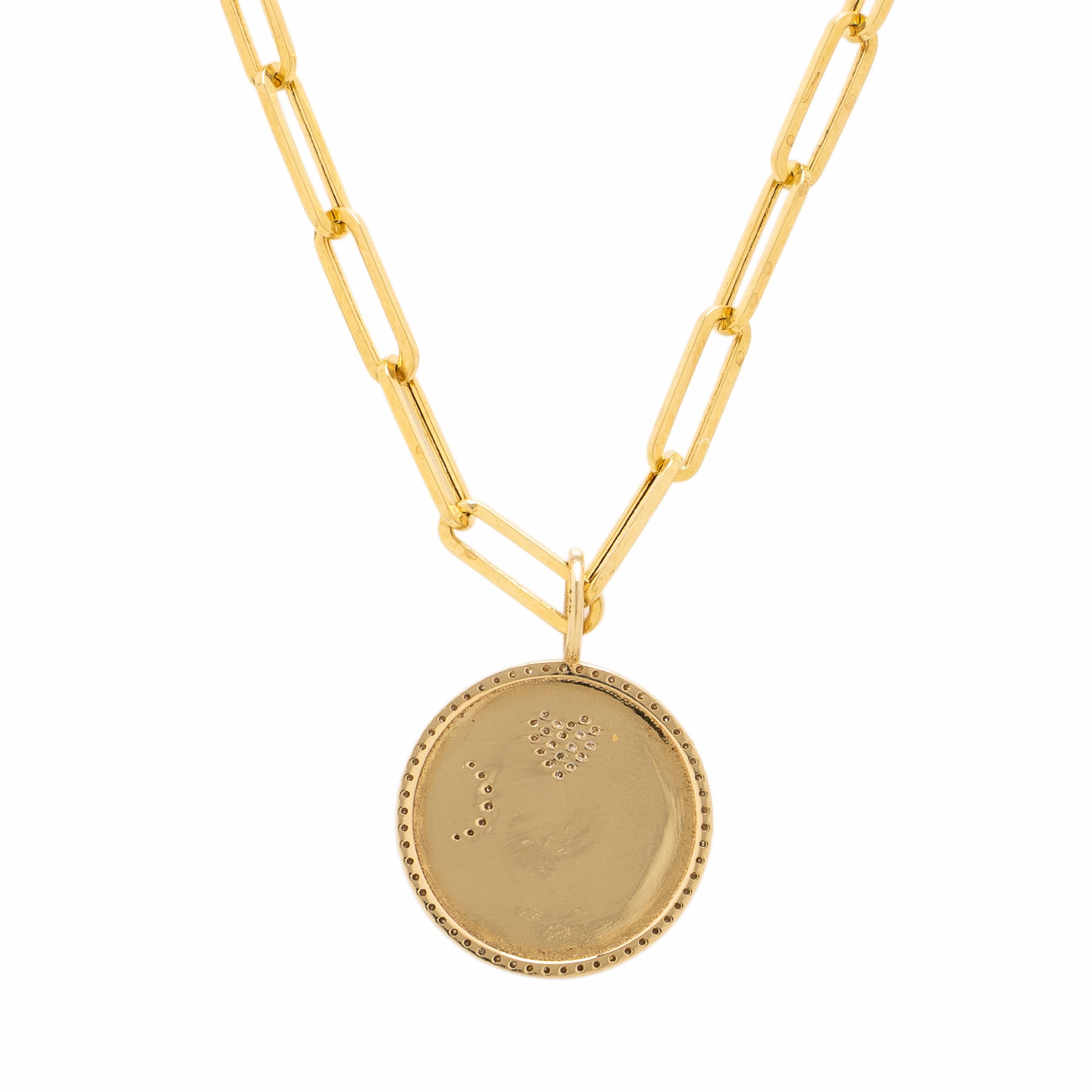 Yellow Gold and Diamond Pendant Necklace