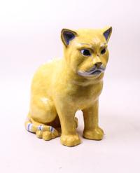 An Italian Ceramic Model of a Cat Height 20 inches. — 20TH CENTURY