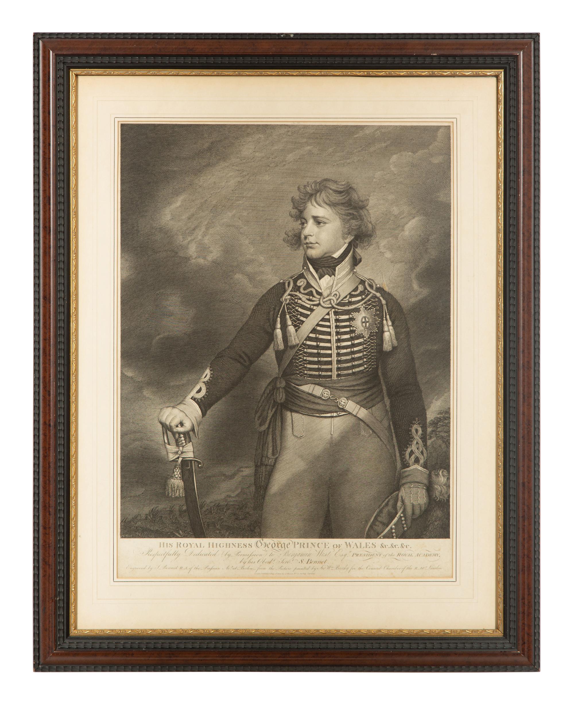 A Group of Six Framed Black and White Engravings of Famous British Figures