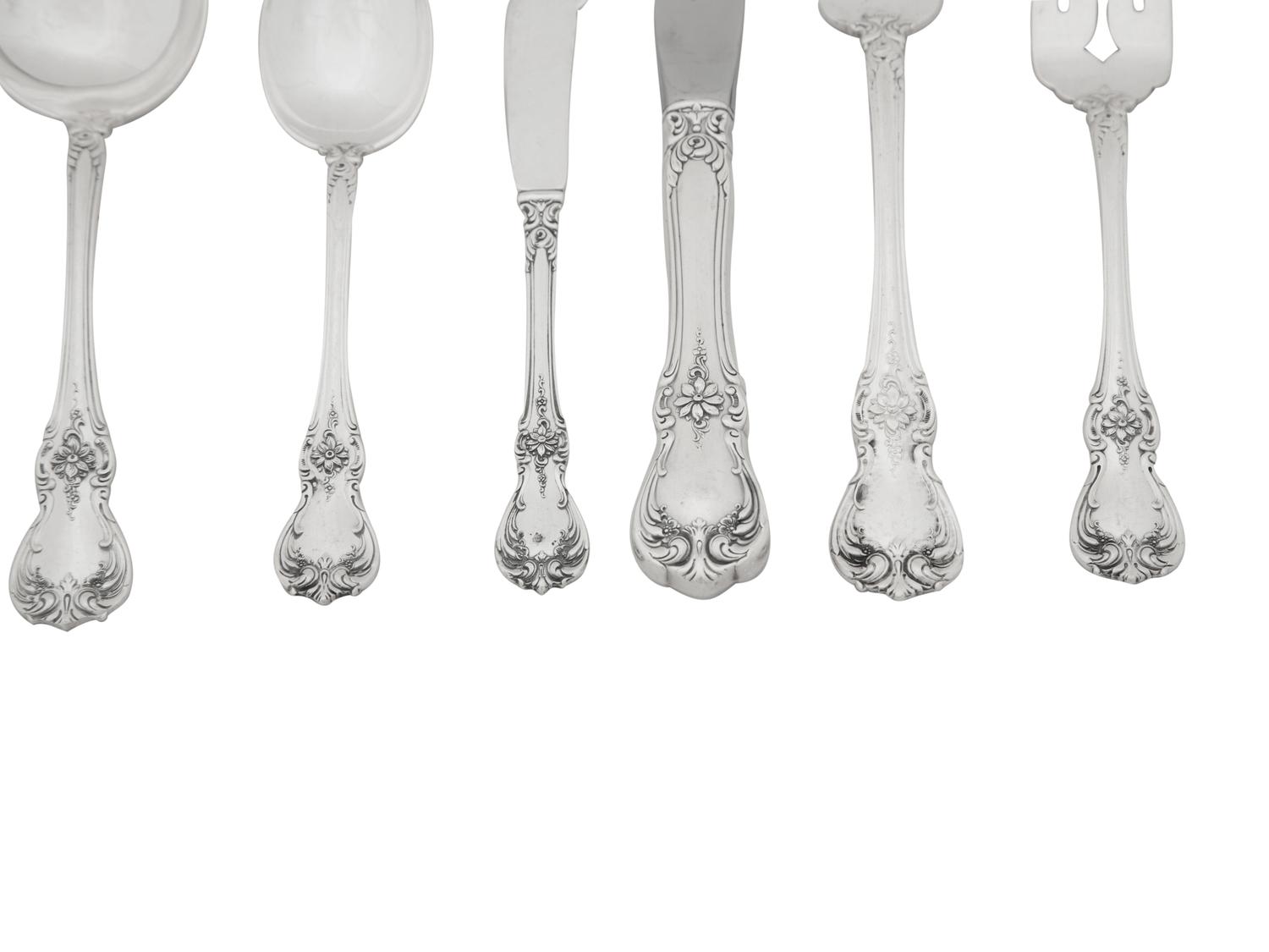An American Silver Flatware Service