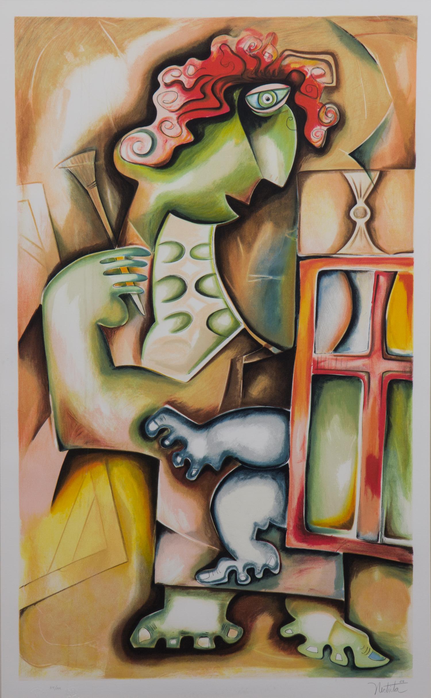 Alexandra Nechita, (American, b. 1985), The Ladder of Giving Suite (triptych)