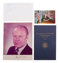 FORD, Gerald (1913-2006). A group of 4 autographs, comprising: