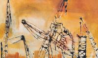 Eugene Bennett, (American, 1921-2010), Untitled (Cranes), 1954
