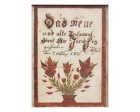 A Fraktur Bookplate and an Illuminated Indenture, Pennsylvania, Dated "1810" and "1801"
