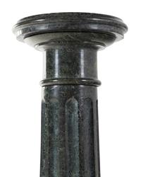 An Italian Green Marble Fluted Column