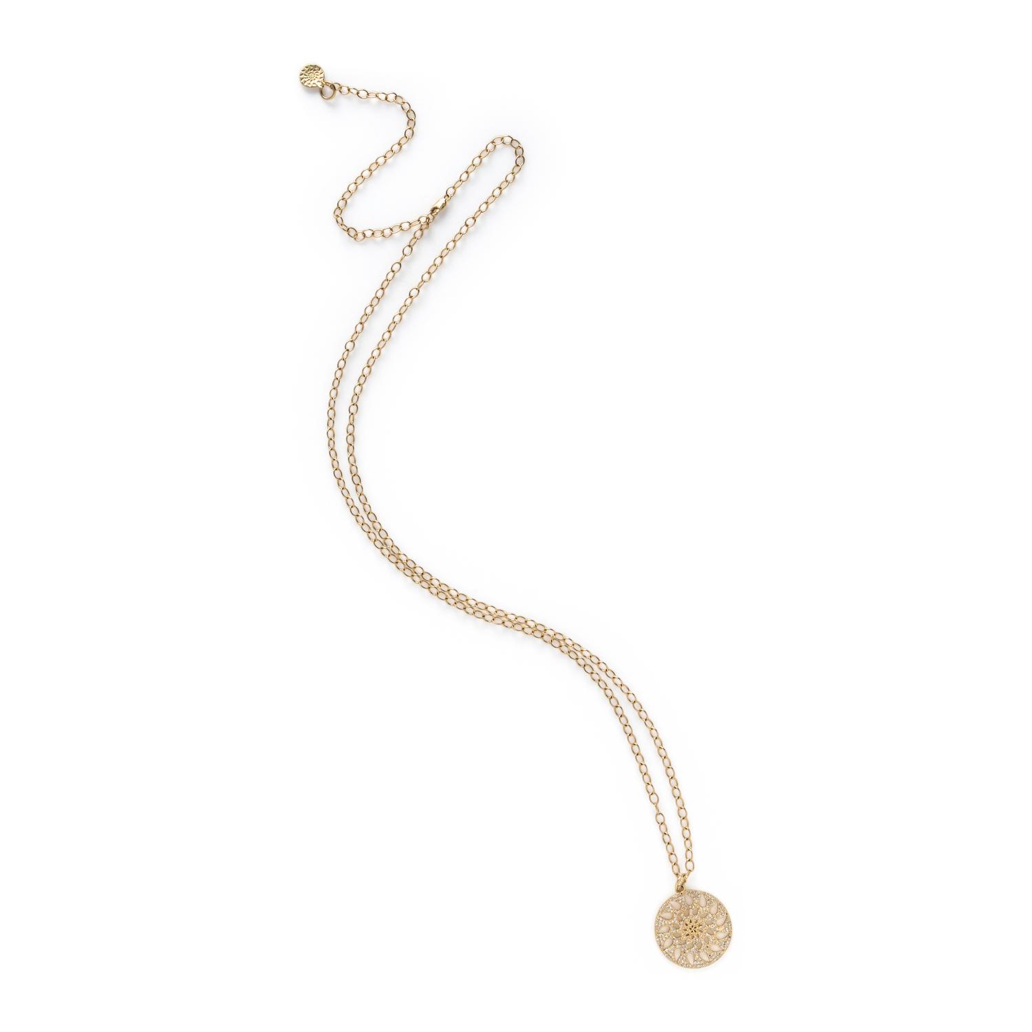 Phillips House, Yellow Gold and Diamond Pendant Necklace