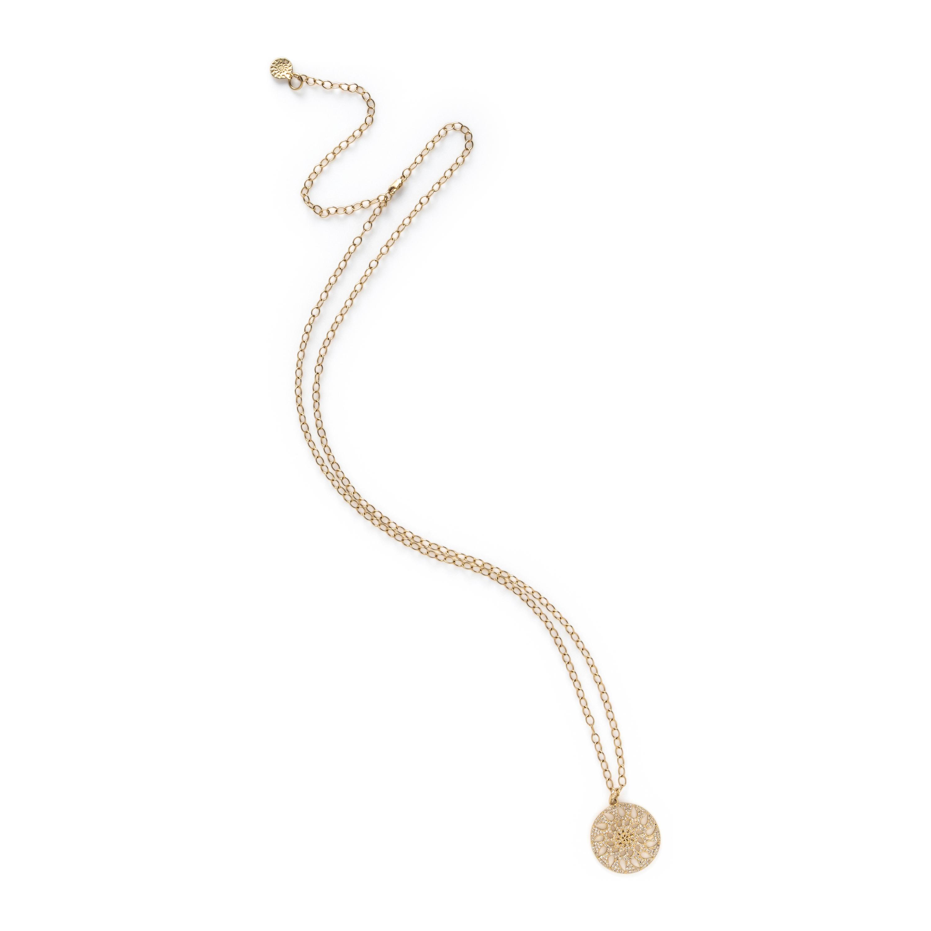 Phillips House, Yellow Gold and Diamond Pendant Necklace