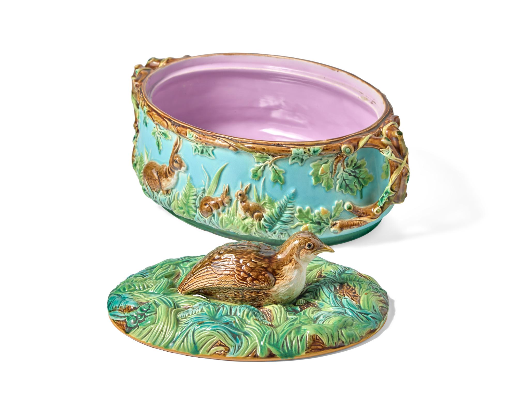 A George Jones Majolica Game Pie Dish