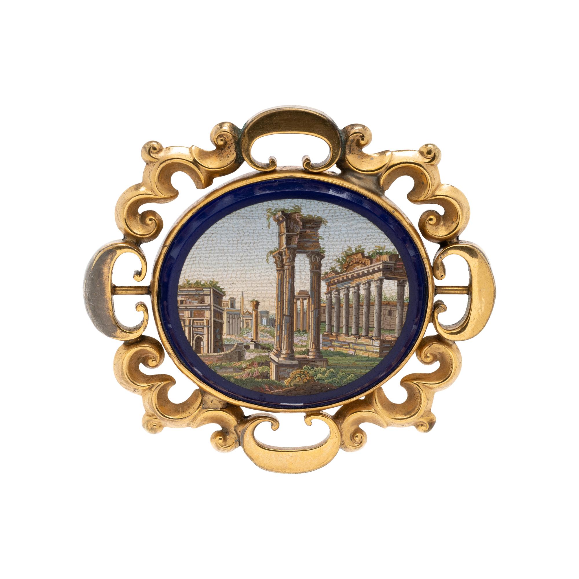 MICROMOSAIC BROOCH