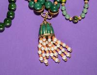 A Group of Chinese Green Hardstone Jewelry