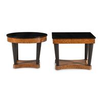 Two German or Austrian Maple and Parcel Ebonized Tables