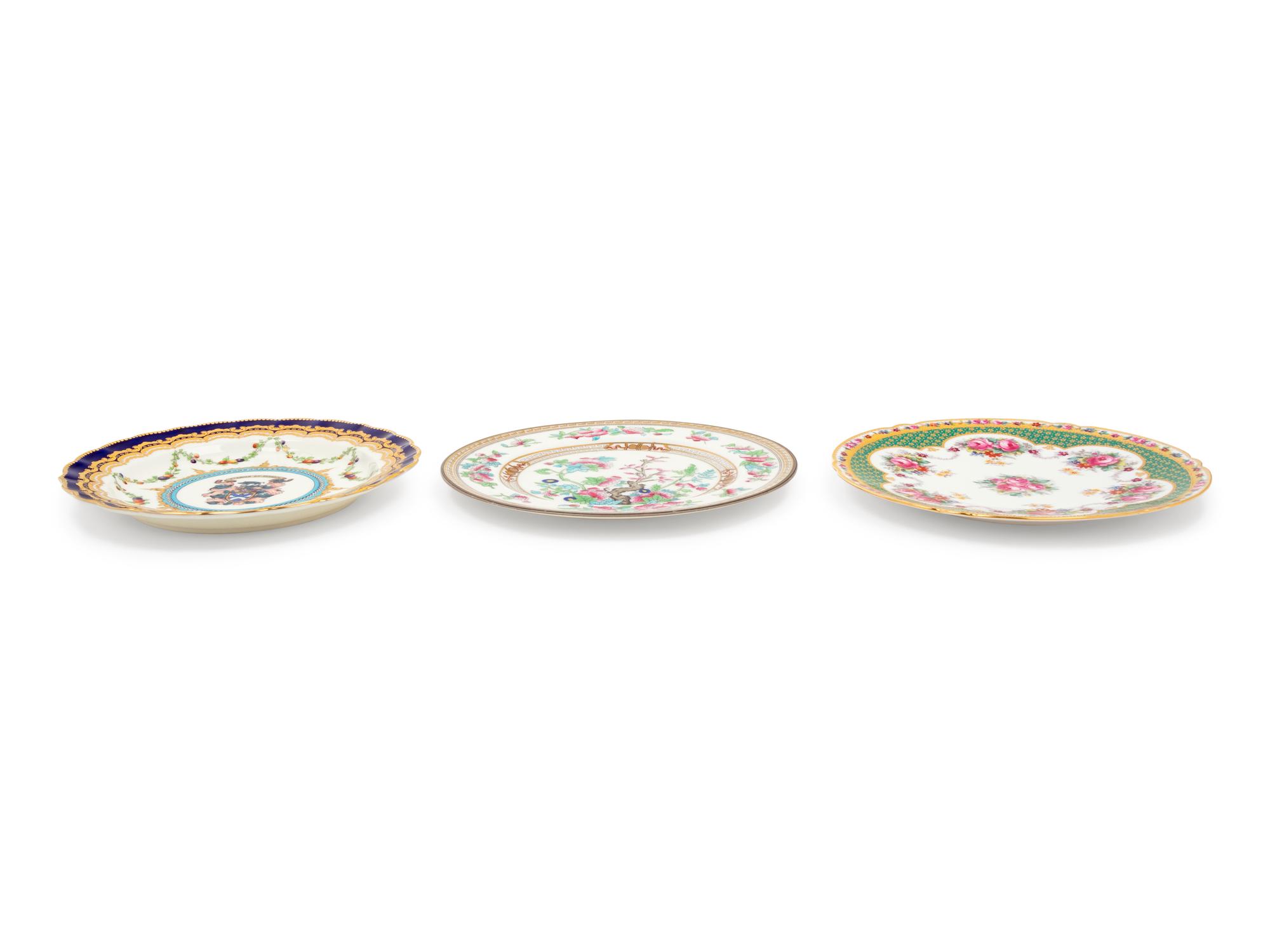 Three Sets of English Porcelain Plates