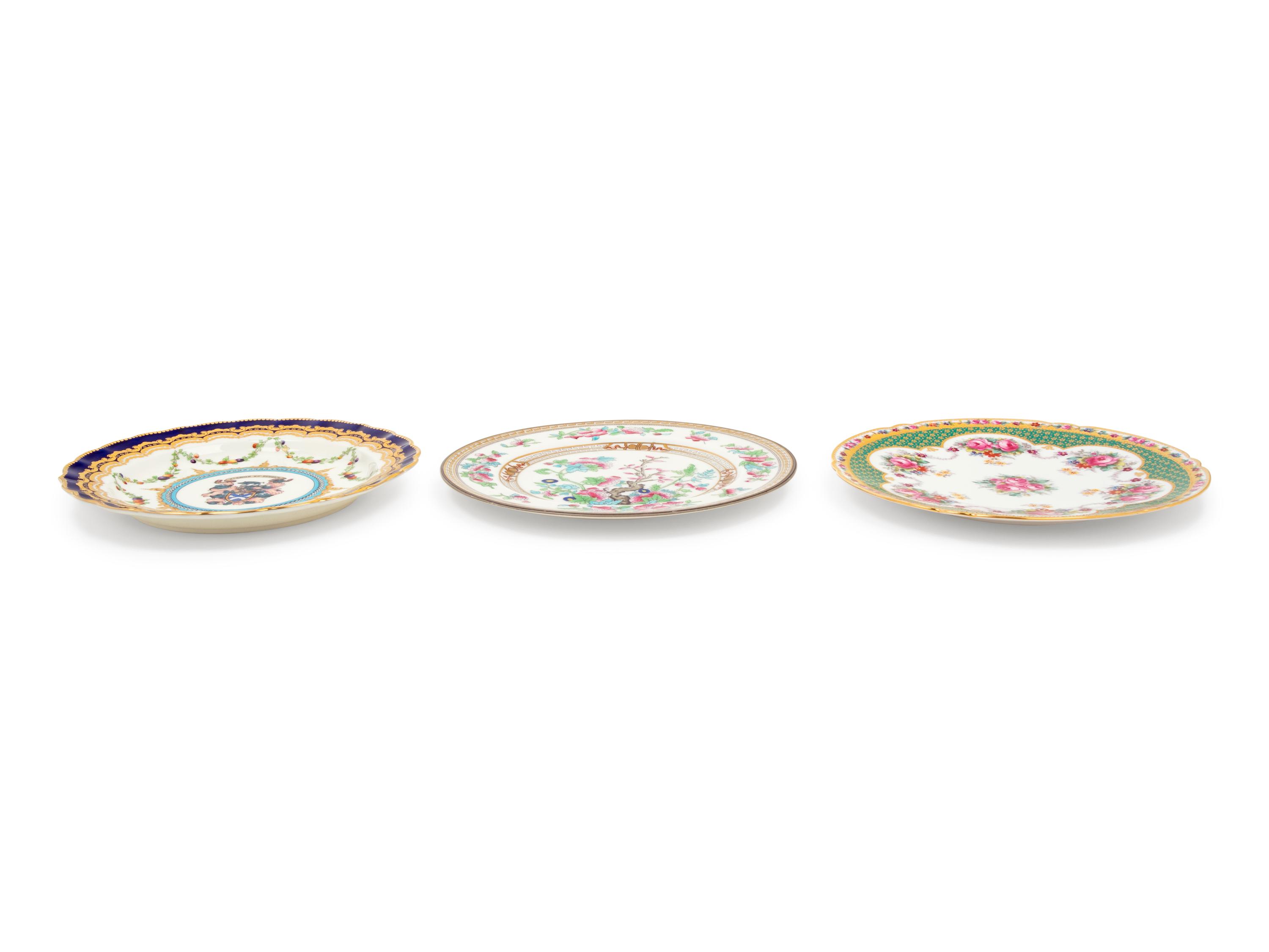 Three Sets of English Porcelain Plates