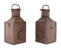 A Pair of Copper Railroad Lanterns