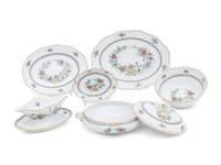 A Herend Porcelain Indian Basket Dinner Service