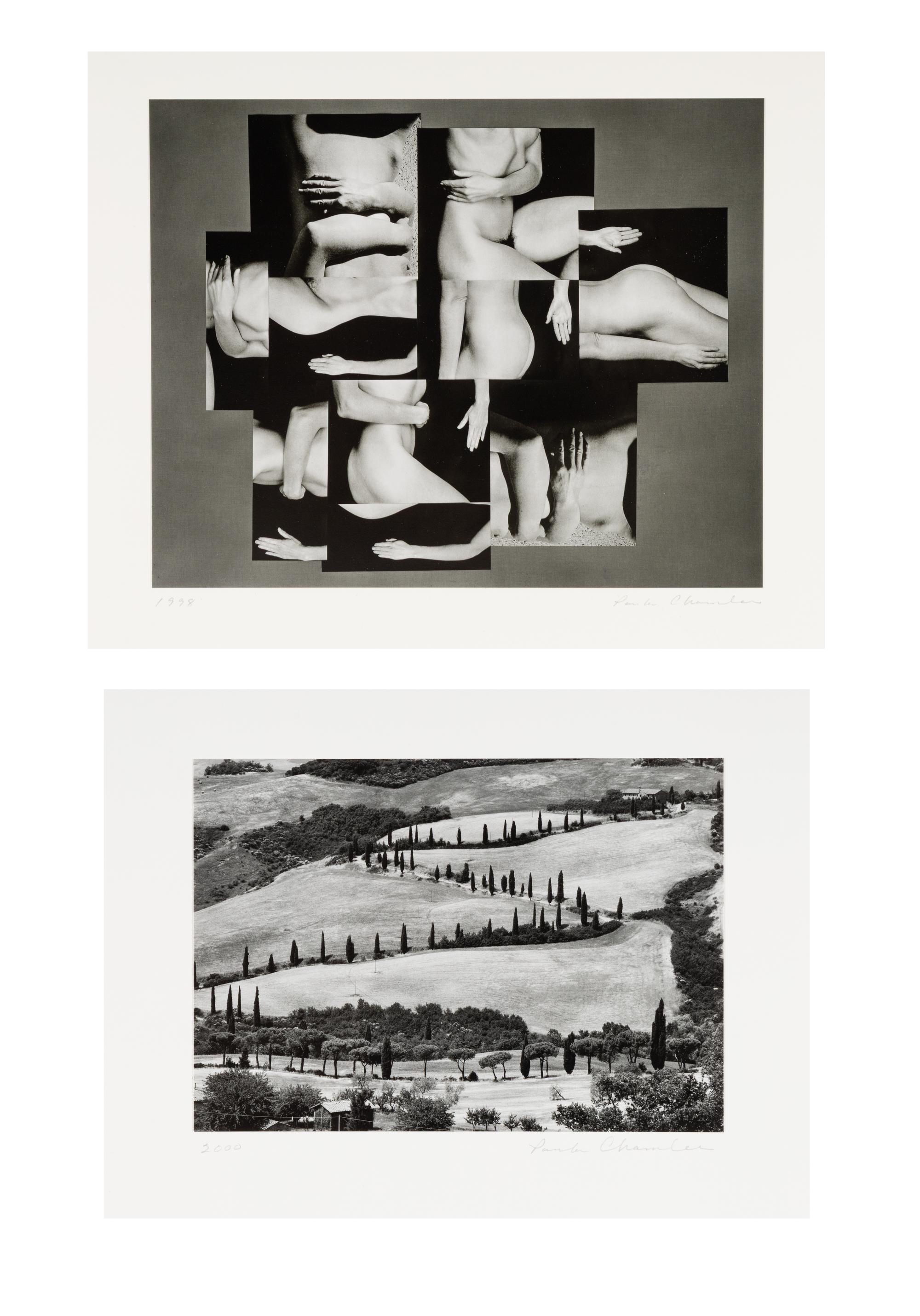 La Foce, Tuscany and Nude Collage #4 (two works)