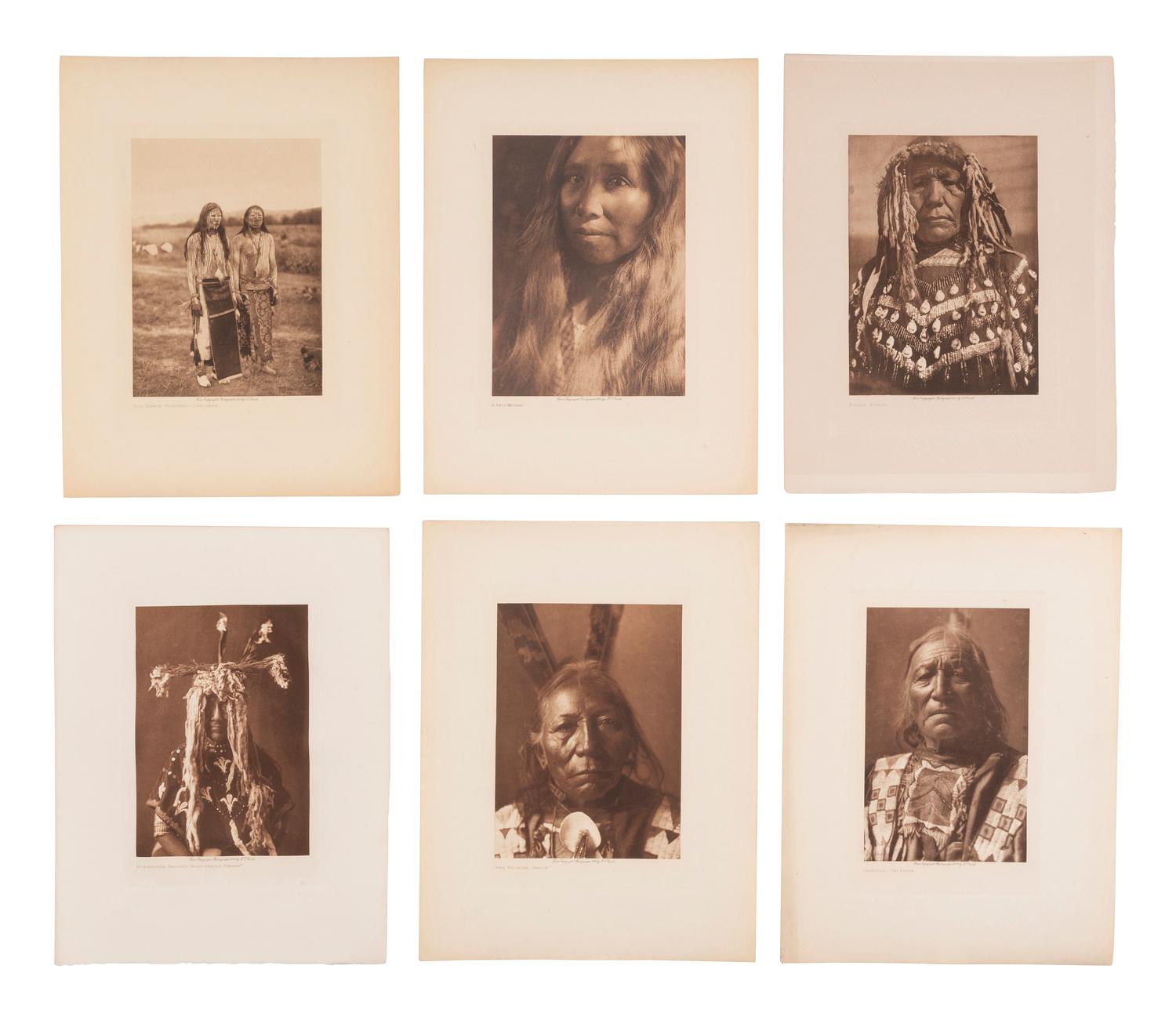 CURTIS, Edward S., photographer. 51 volume photogravures of Native American subjects.