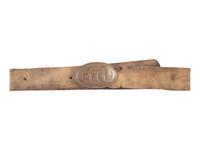 [CIVIL WAR]. Georgia State belt plate. [Chicopee, MA?]: [Emerson Gaylord?], [ca 1850?]. [ With :] Buff leather belt.