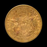 A United States 1860-S Liberty Head $20 Gold Coin
