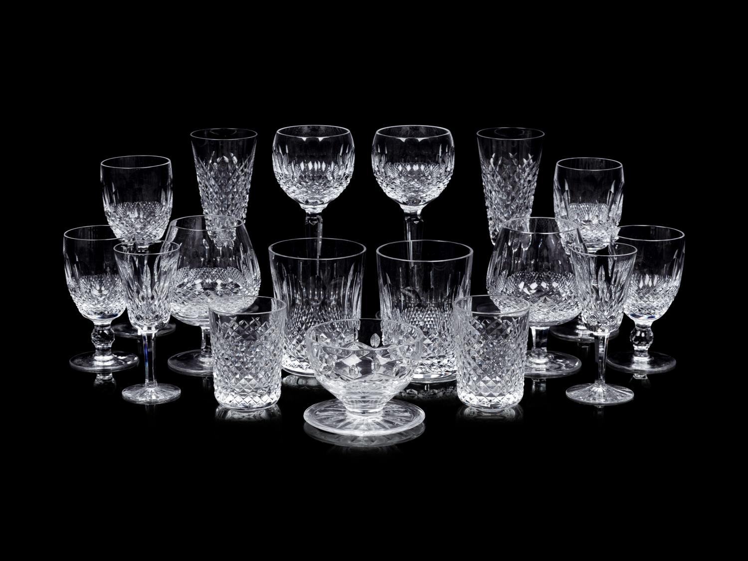 An Extensive Collection of Waterford Glass Stemware