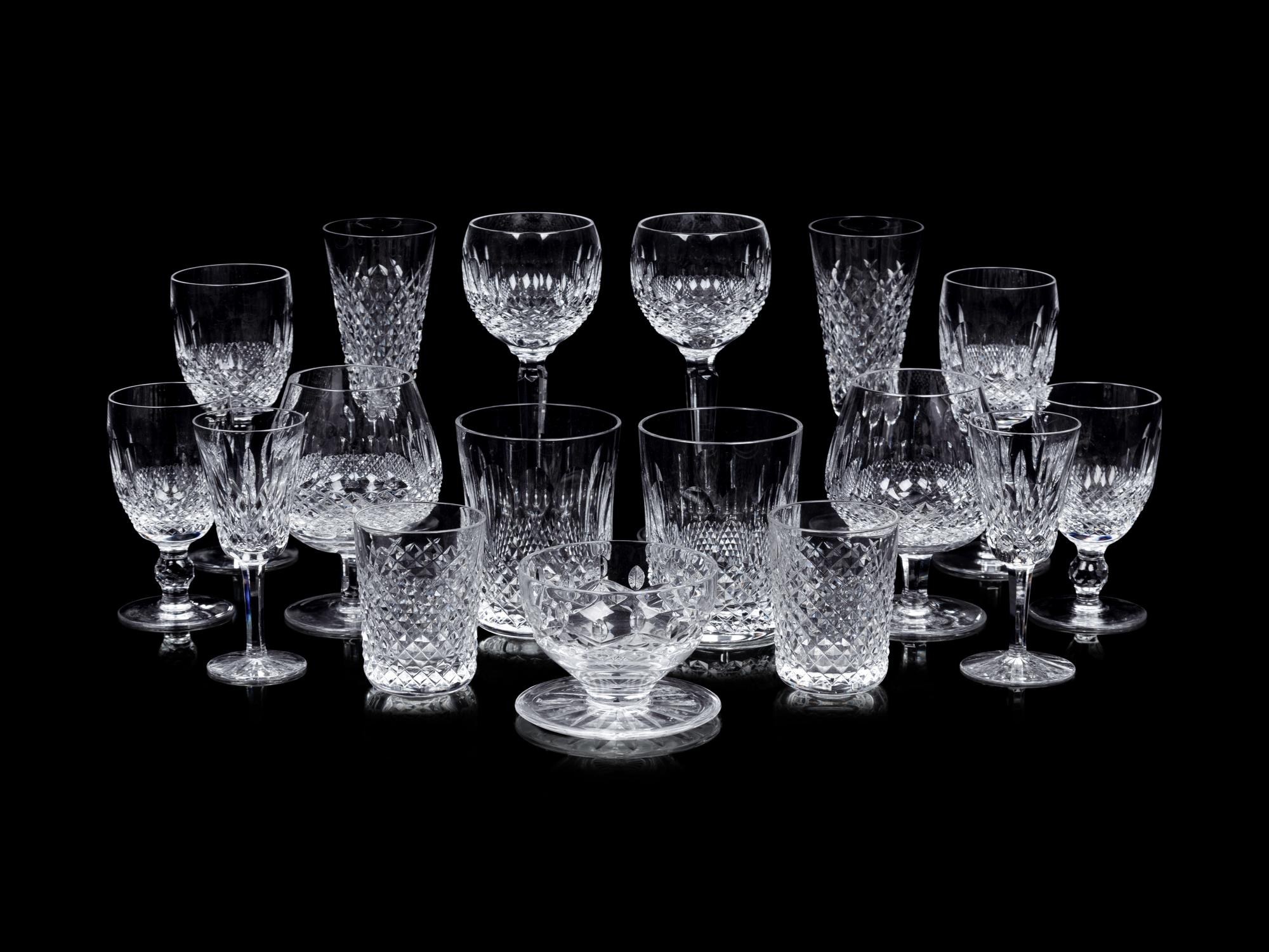 An Extensive Collection of Waterford Glass Stemware